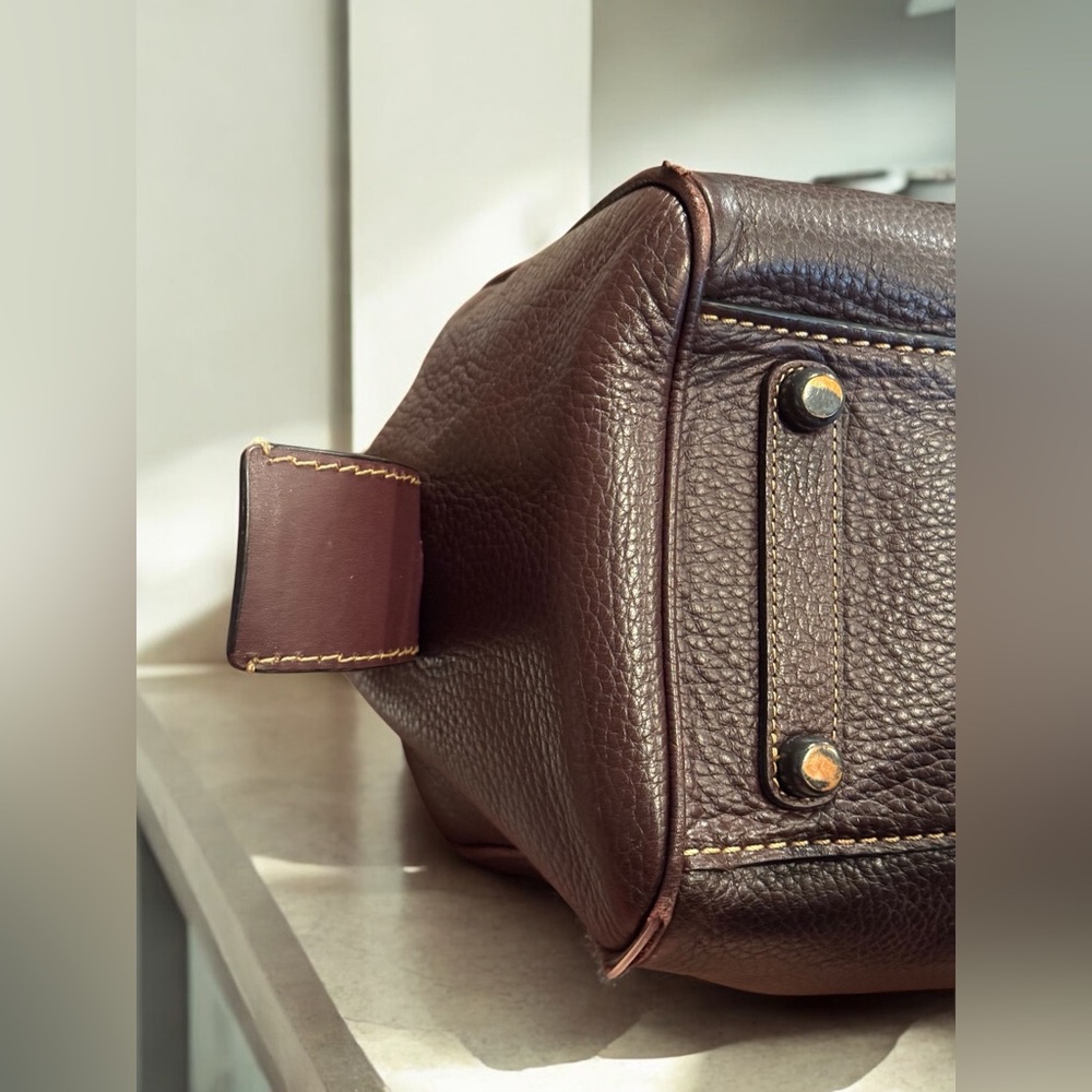COACH OXBLOOD ROGUE SATCHEL BAG IN GLOVETANNED PEBBLE LEATHER SUEDE LINED FRENCH - Picture 16 of 16
